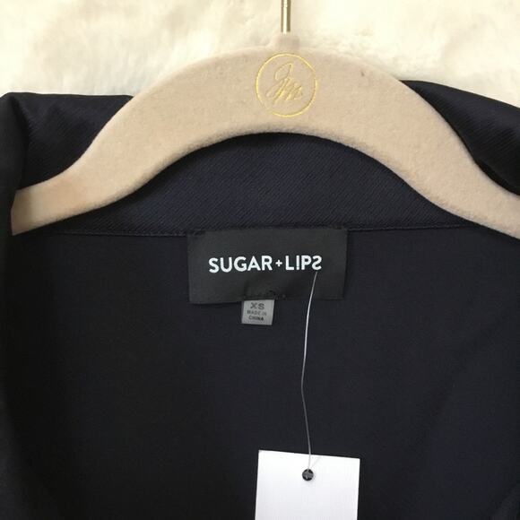 Navy Multicolor Stripe Detail Zip-Up Front Sports Jacket - Picture 11 of 16